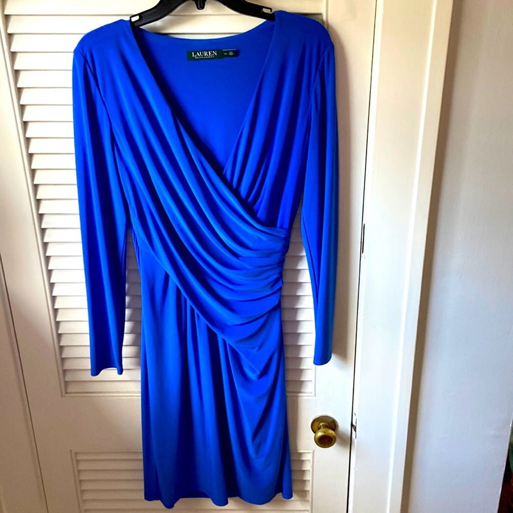 Ladies Lauren Ralph Lauren size 10 royal blue like new dress